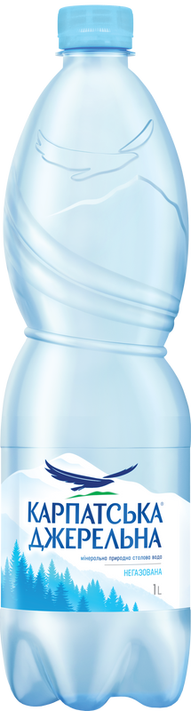 Вода мінеральна КАРПАТСЬКА ДЖЕРЕЛЬНА, негазована, 1л